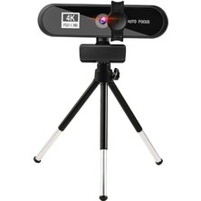 Echoes Bilgisayar 4 K Hd Webcam Web Kamera Dahili Mic Video Arama Kayıt 4K Siyah (Yurt Dışından)