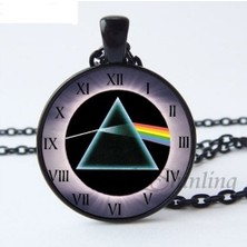 7nota Pf4 Pink Floyd Kolye - Siyah Zincir ve Çerçeveli