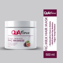 Quaforce Incir Sütü Saç Maskesi Nemlendirici Onarıcı Detox Düzleştirme Elektriklenme Karşıtı 500 Ml