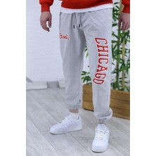 Wafrazon Chicago Baskılı Erkek Ince Yazlık Eşofman Altı 04