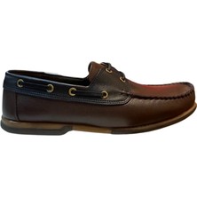 Riverland Y-03 Erkek Kahve-Siyah (40-45) Deri Casual Ayakkabı