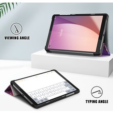 Xfashion Lenovo Desen Baskı Tablet Kılıfı M8 Gen 4 TB-300FU Üçlü Stand Tablet Pu Deri Kapak (Yurt Dışından)