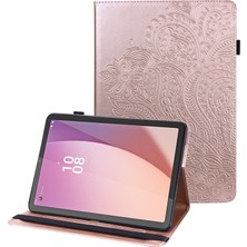 Xfashion Lenovo Sekmesi Için M9 Flip Pu Deri Kapak Çiçeği Baskı Standı Kartı Tutucu Tablet Kasası (Yurt Dışından)