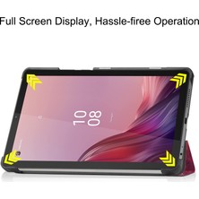 Xfashion Üçlü Stand Tablet Kılıfı Lenovo Tab M9 Desen Baskı Pu Deri + Pc Koruyucu Kapak (Yurt Dışından)