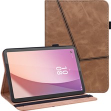 Xfashion Lenovo Tab M9 Için Flip Kitap Stand Kapağı, Pu Deri Hattı Kart Yuvaları ile Baskılı Tablet Kılıfı (Yurt Dışından)