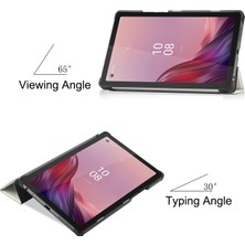 Xfashion Üçlü Stand Tablet Kılıfı Lenovo Tab M9 Desen Baskı Pu Deri + Pc Koruyucu Kapak (Yurt Dışından)