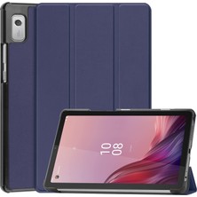 Xfashion Lenovo Tab M9 Çizgiye Dönüş Pu Deri Tablet Kılıf Üçlü Stand Koruyucu Kapak (Yurt Dışından)