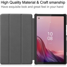 Xfashion Lenovo Tab M9 Çizgiye Dönüş Pu Deri Tablet Kılıf Üçlü Stand Koruyucu Kapak (Yurt Dışından)