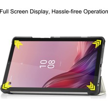 Xfashion Üçlü Stand Tablet Kılıfı Lenovo Tab M9 Desen Baskı Pu Deri + Pc Koruyucu Kapak (Yurt Dışından)