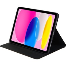 Xfashion Apple Pad 10.9 (2022) Pu Deri + Tpu Tablet Koruyucu Kılıf Otomatik Uyanma / Uyku Şok Geçirmez Stand Kapağı (Yurt Dışından)