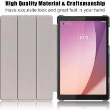 Xfashion Lenovo Tab M8 Gen 4 TB-300FU Üçlü Stand Söküslü Renkli Pu Deri Tablet Kapak (Yurt Dışından)