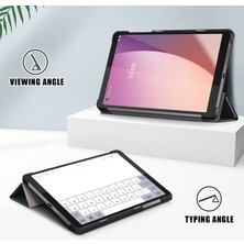 Xfashion Lenovo Tab M8 Gen 4 TB-300FU Üçlü Stand Söküslü Renkli Pu Deri Tablet Kapak (Yurt Dışından)