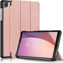 Xfashion Lenovo Tab M8 Gen 4 TB-300FU Üçlü Stand Söküslü Renkli Pu Deri Tablet Kapak (Yurt Dışından)