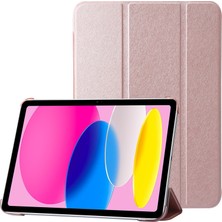 Xfashion Apple Pad 10.9 (2022) Ipek Doku Koruyucu Kılıf Pu Deri+Pc Üçlü Stand Damla Geçirmez Kapak (Yurt Dışından)