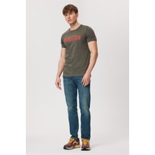 Lee Cooper Rani Erkek %100 Pamuk O Yaka T-Shirt Haki