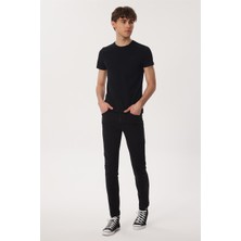 Lee Cooper Twingo 1 Erkek %100 Pamuk O Yaka Pike T-Shirt Siyah