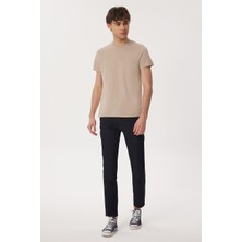 Lee Cooper Twingo 1 Erkek %100 Pamuk O Yaka Pike T-Shirt Bej