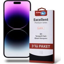 Case 4U Apple iPhone 11 Pro Temperli Ekran Koruyucu Kırılmaz Cam Ekonomik 3'lü Paket Şeffaf