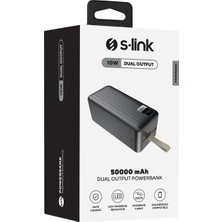 S-Link G501 50000MAH 2*usb+Type-C+Micro Siyah LCD Taşınabilir Pil Şarj Cihazı Powerbank