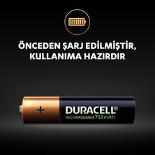 Duracell Şarj Edilebilir AAA 750 mAh Piller 4'lü