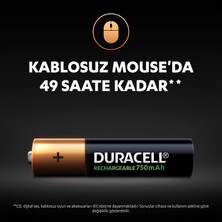 Duracell Şarj Edilebilir AAA 750 mAh Piller 4'lü