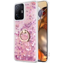 Microsonic Xiaomi Mi 11T Pro Kılıf Glitter Liquid Holder Pembe