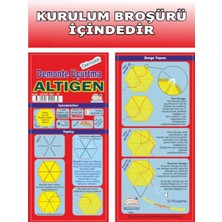 Gülen Uçurtma / D-Monte Naylon Altıgen Uçurtma Yapım Seti - Plastik Çıtalı (Orta Boy)