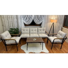 Modern Style Home Modern Kadıköy Balkon, Bahçe, Cafe - Metal Kanepe Koltuk Takımı - 3+1+1+ Sehpa