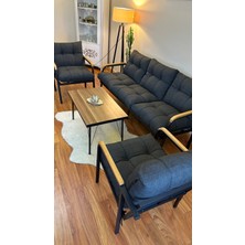 Modern Style Home Modern Sarıyer Balkon, Bahçe, Cafe - Metal Kanepe Koltuk Takımı - 3+1+1+ Sehpa
