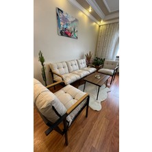Modern Style Home Modern Kadıköy Balkon, Bahçe, Cafe - Metal Kanepe Koltuk Takımı - 3+1+1+ Sehpa