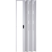 Sarpaş Akordiyon Kapı 132X211 Beyaz Camlı 12 mm Katlanır Akordeon Pvc