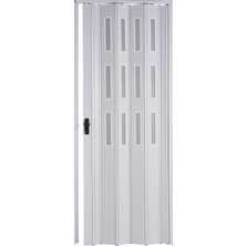 Sarpaş Akordiyon Kapı 72X224 Beyaz Camlı 12 mm Katlanır Akordeon Pvc