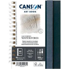 Canson Spiralli Blok Defter Saunders Waterford 20 Yp. A5