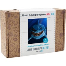 HOBI24 Ahşap Köpek Balığı Boyama Kiti - Kit 40