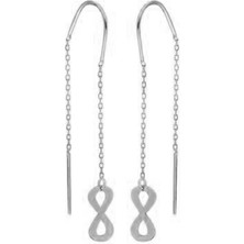 Bigakan Salantılı Küpe Sonsuzluk Işaretli Zincir Küpe Gümüş Küpe