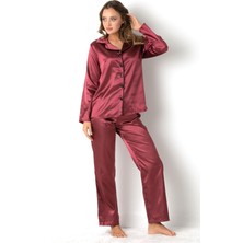 Doremi Uzun Kollu Saten Pijama Takımı
