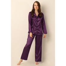 Doremi Uzun Kollu Saten Pijama Takımı