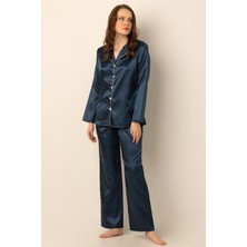 Doremi Uzun Kollu Saten Pijama Takımı