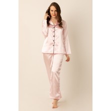 Doremi Uzun Kollu Saten Pijama Takımı