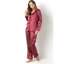 Doremi Uzun Kollu Saten Pijama Takımı