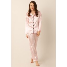 Doremi Uzun Kollu Saten Pijama Takımı