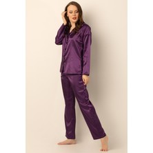 Doremi Uzun Kollu Saten Pijama Takımı