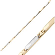 Lilarote Pırlanta Erkek Altın Bileklik Beyaz Sarı Renkli