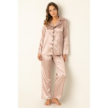 Doremi Uzun Kollu Saten Pijama Takımı