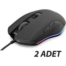 Daytona T40 2400 Dpı Rgb Işıklı Profesyonel Kablolu Optik Oyuncu Mouse (2 ADET)