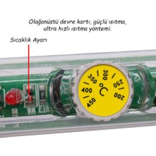 Wozlo 60W Kalem Havya Ayarlanabilir Lehim Makinesi Antistatik Klipsli