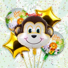 Parti Station Safari Hayvanlar Yaş Balon Set Safari Konsept Helyum Balon Set Safari Doğum Günü Set