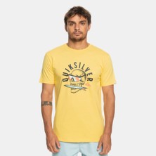 Quiksilver Qsrockinskull Erkek Sarı Tişört