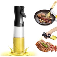 Bamboo Star Yemeklik Yağ Spreyi Airfryer Yağdanlık Zeytinyağı ve Limon Yağı Sprey Şişesi Siyah