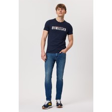 Lee Cooper Jeff Erkek Skınny Süper Dar Kesim Normal Bel Dar Paça Jean Pantolon Mavi